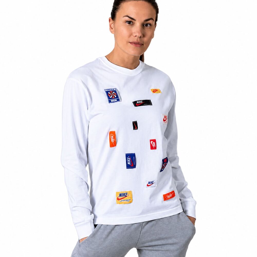 Nike Long Sleeve Tee Small Sportswear Icon Logo White